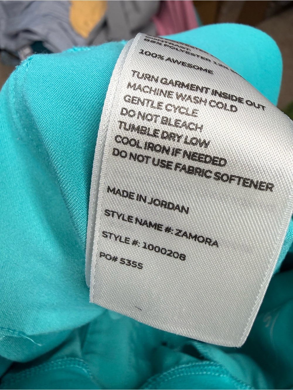 Figs Zamora Jogger Scrub Pant Turquoise Teal Blue Drawstring Medical Women's S - Picture 4 of 7